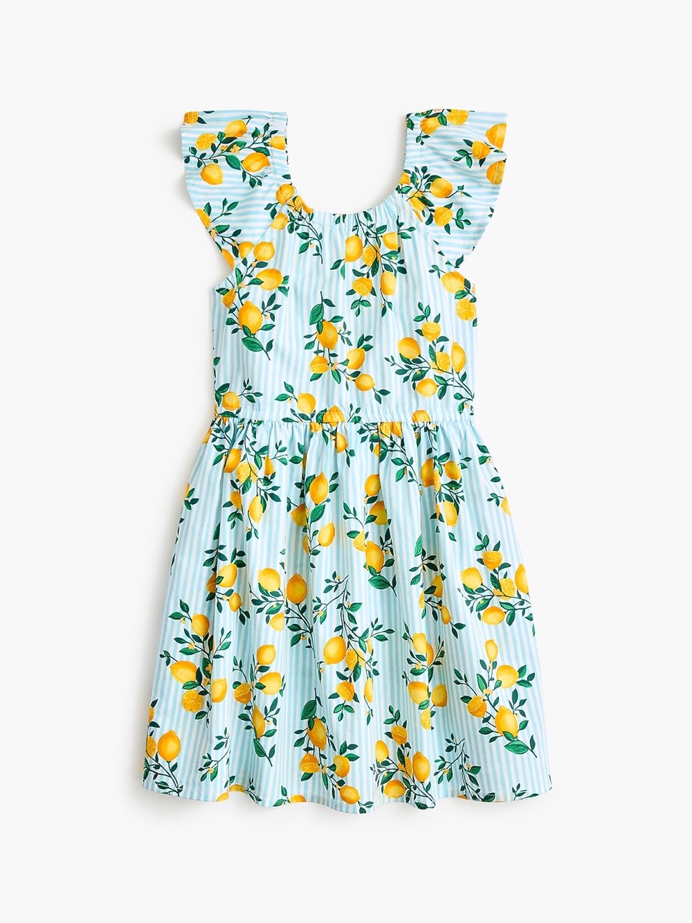 J. Crew Factory Girls’ Lemon Bow-back Dress